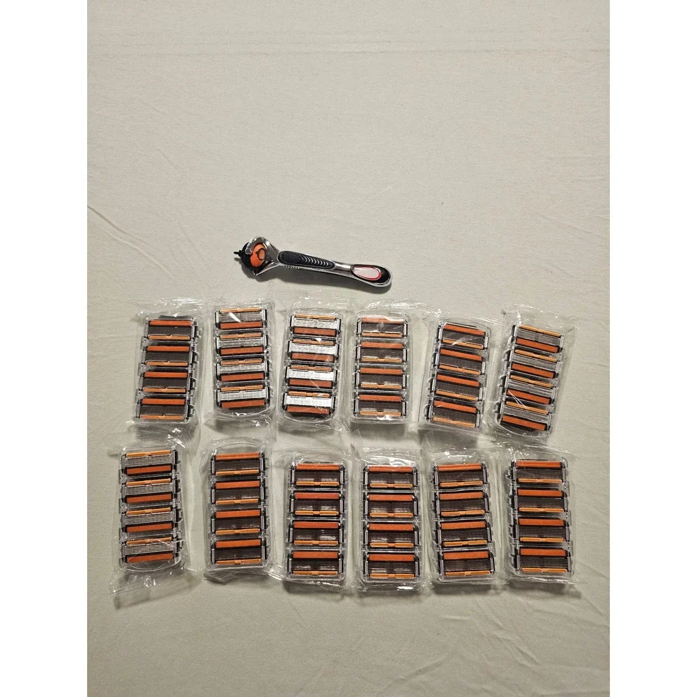 Unbranded Fusion 5 Razor Handle with 48 Replacement Blade Cartridges Bulk Set